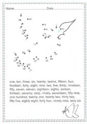 English Worksheet: Dove dot to dot