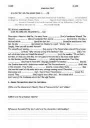 English Worksheet: Legends and superstitions