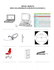 English Worksheet: Office Objects