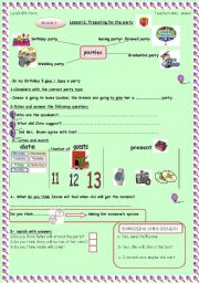 English Worksheet: PREPARING FOR PARTIES