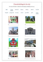 English Worksheet: Places and buildings in the city