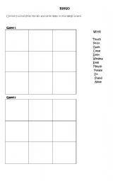 English worksheet: Commands BINGO!