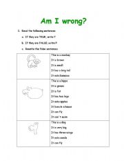 English worksheet: Describing animals