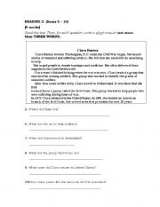 English Worksheet: Reading