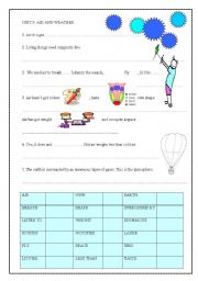 English worksheet: AIr and weather