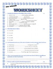English worksheet: MIXED WORKSHEET