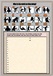 English Worksheet: What the hell are they doing?