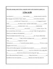 English worksheet: mad libs