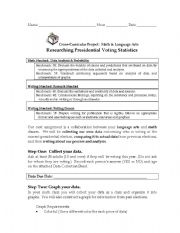 English worksheet: Presidential Elections Cross-Curricular Unit (Math & Language Arts)