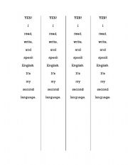 English Worksheet: ESL Bookmarks