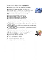 English Worksheet: Repoted speech