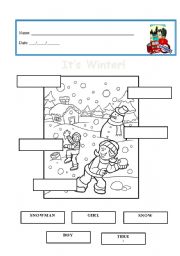 English Worksheet: Winter