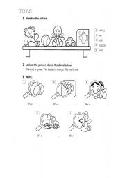 English Worksheet: Toys