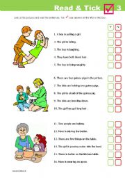 English Worksheet: Read & Tick 3