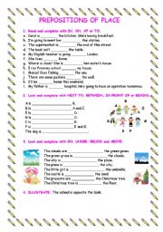 English Worksheet: PREPOSITIONS OF PLACE