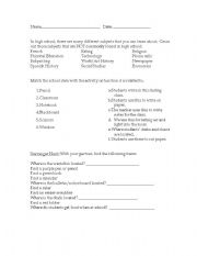 English Worksheet: Classroom Vocabulary