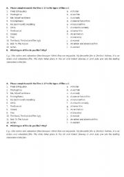 English Worksheet: typrs of films