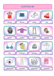 English Worksheet: Clothes #1