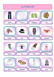 English Worksheet: Clothes #2