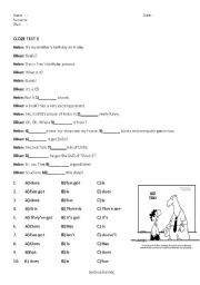 English Worksheet: Cloze test