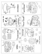 English Worksheet: *** TRANSPORT MINIBOOK***