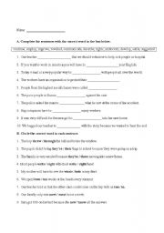 English Worksheet: workpage