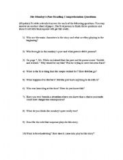 English Worksheet: Monkeys Paw