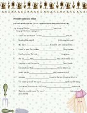 English Worksheet: Present Continuous Tense