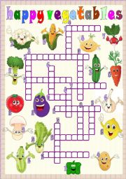 English Worksheet: happy vegetables