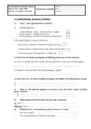 end of term test n3 for 3rd level  Tunisian students