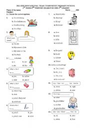 4th grades exam 3, page 1 