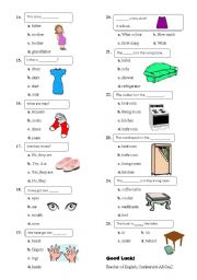 English Worksheet: 4th grades exam 3, page 2
