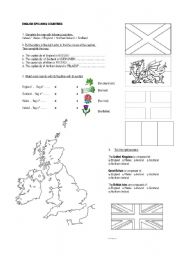 English Worksheet: English speaking countries