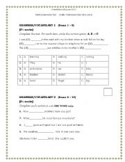 English worksheet: Revisions