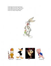 English worksheet: Looney Tunes Positional Words