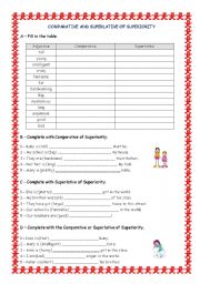 English Worksheet: Degree of adjectives - exercises