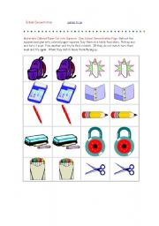 English worksheet: school concentration