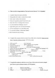 English Worksheet: tenses