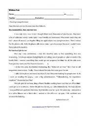 English Worksheet: Test- Jobs