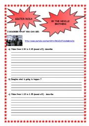 English Worksheet: BLACK HISTORY : ROSA PARKS BY THE NEVILLE BROTHERS