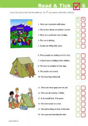 English Worksheet: Read & Tick 6