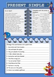 English Worksheet: Present Simple