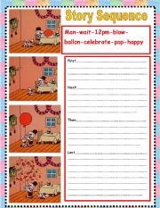 English Worksheet: story sequence