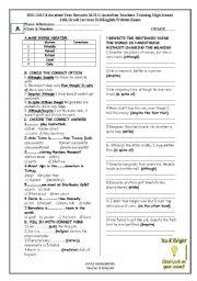 English Worksheet: EXAM