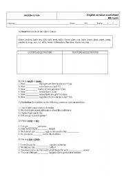 revision worksheet - 8th form