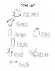 English Worksheet: Clothes