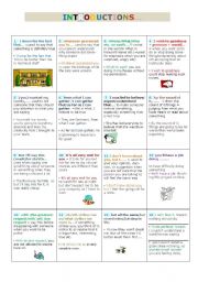 English Worksheet: Introductions  Intermediate to advanced 