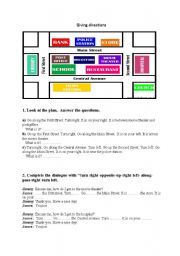 English Worksheet: Giving Directions