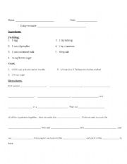 English worksheet: Pumpkin pie