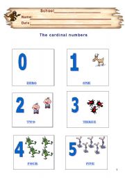 English worksheet: Numbers informationsheet